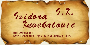 Isidora Kuvekalović vizit kartica